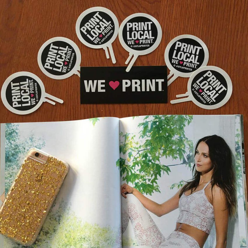 Product example from Downtown LA Printer: Sticker Printing